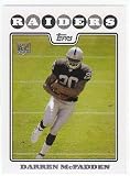 2008 Topps # 346 Darren McFadden ( Arkansas ) RC - Rookie Card - Oakland Raiders - NFL Trading Cards in a Protective Display Case!