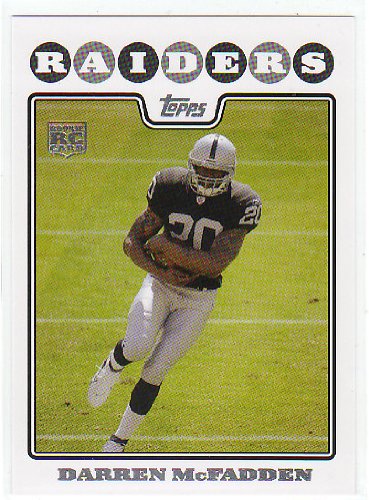 2008 Topps # 346 Darren McFadden ( Arkansas ) RC - Rookie Card - Oakland Raiders - NFL Trading Cards in a Protective Display Case!