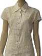 Pleated Front Cap Sleeve Lace Blouse in Ivory