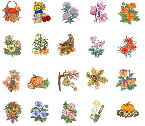 Brother/Babylock PES Embroidery Card GARDENING 1