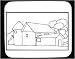 Mouse Pad with black and white, dwelling, rural, barn, farm, Indonesia, silo, house