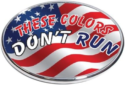 These Colors Don't Run - 2" Hitch Receiver - 3/8 Inch Thick High Grade Aluminum - Size Measures 4" X 6" - American Military Hitch Cover