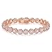 Bamoer Luxury White Gold Plated Bracelet for Women with Sparkling Clear Cubic Zirconia inlaid
