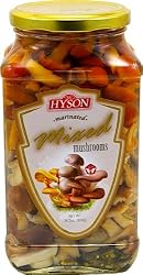 "MIXED" (Mushrooms) "HYSON", Marinated Mixed Mushrooms in Reusable Glass Jars, 800g. PRofC
