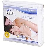 Luna Premium Waterproof Zippered Bed Bug Proof Box Spring Encasement 9 Height - Twin Size - Made In The USA
