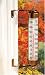 Antiqued Brass Wall Mounted EZ View Outdoor Thermometer