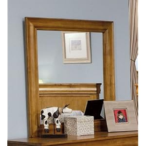 Bedroom Mirror Louis Philippe Style in Light Brown Finish by Coaster