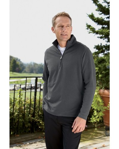 Ashworth 4019 Mens French Terry Half-Zip Pullover