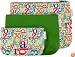 Iota Set of 3 Organizer Bags with Zippers, Alphabet Soup