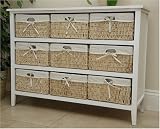 Henley Range 9 Drawer White Cabinet