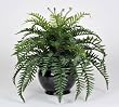 Artificial Fern in Fishbowl Vase