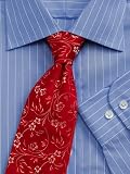 Blue Broadcloth Stripe Dress Shirt