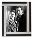 HUMPHREY BOGART AS SAM SPADE, MARY ASTOR AS BRIGID O'SHAUGHNESSY FROM THE MALTESE FALCON #1 - BLACK & WHITE Movie Photo - Luxury Framed 25x20cm Photograph (Colour choice of Four Section Mirror and Black Glass Frame or Real Capiz Shell Frame)