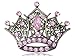 Alilang Antique Brass Tone Shine Pink Rhinestone Princess Queen Crown Brooch Pin