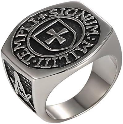 Mason Signet Ring /Men's Stainless Steel Freemason Ring / Masonic Rings, Masonic Symbol/men's Cross Ring (15)