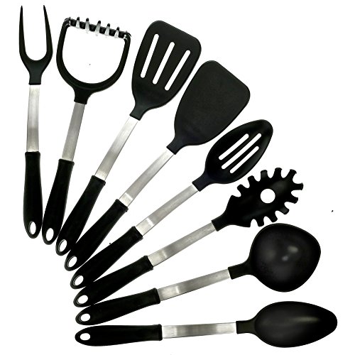 KitchZen 8 Piece Stainless Steel Cooking Utensils Set, MADE IN USA