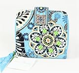 Vera Bradley Mini Zip Wallet In Bali Blue