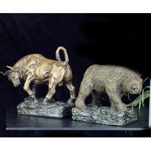 Wild Bull and Bear Bookends by PhotoFramesPlus