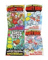Dav Pilkey's Ricky Ricotta's Mighty Robot Set (Ricky Ricotta's Mighty Robot, Mighty Robot vs the Mecha-Monkeys from Mars, Mighty Robot vs. the Stupid Stinkbugs from Saturn) & Adventures of Super Diaper Baby
