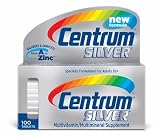 Centrum Silver Multivitamin/Multimineral Supplement Tablets for Adults 50+, 100-Count Bottles (Pack of 2)