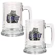 LSU Tigers NCAA 2pc 15oz Glass Tankard Set by Great American Products