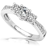 1/2ct TW Three-Stone Round Brilliant Diamond Engagement Ring in 14kt Gold