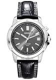 Seiko Men's Arctura Perpetual Black Leather Watch #SNQ047