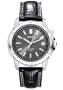 Seiko Men's SNQ047 Arctura Perpetual Black Leather Watch