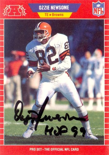 Ozzie Newsome Autographed/Hand Signed 1989 NFL Pro Set Card