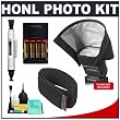 Honl Photo Professional 5" Speed Snoot / Reflector + Speed Strap + Batteries + Accessory Kit for Canon 220EX 430EX 580EX II, Nikon SB-400 SB-600 SB-800 SB-900, Olympus FL-20 FL-36 FL-50, Pentax AF-360FGZ AF-540FGZ Flashes