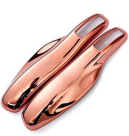 Weiling793 Chrome Champagne Gold Hard Plastic Keyless Remote Key Fob Flip Key Protection Case Cover Side Blades For Porsche 991 981 Cayenne Panamera
