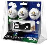 Louisiana State Fightin' Tigers (LSU) 3 Golf Ball Gift Pack w/ Spring Action Tool
