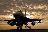 F-16C Fighting Falcon (Sunrise) Art Poster Print - 13" X 19"
