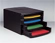 NPSG Axcess 4 Drawer Closed Front Deskset-Black 6862549