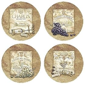 Set of Four Wine Labels Occasion Coasters - Style VRH09 by Thirstystone
