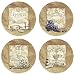 Set of Four Wine Labels Occasion Coasters - Style VRH09