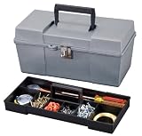 Stack-On GM-13 13-Inch Multi-Purpose Handy Storage Box with Tote Tray, Gray