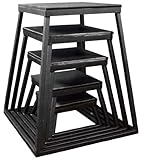 Ader Plyometric Platform Box 5 Pcs Set- 6", 12", 18", 24", 30" Black