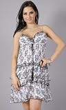 AMIEL Silhouette Flower Tier Ruffle Dress