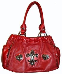 Women's Kathy Van Zeeland Purse Handbag Geranium It's a Cinch E/W Shopper