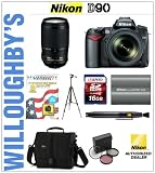 Nikon D90 Digital SLR Camera with 18-105mm AF-S DX VR Nikkor Lens w/ 3pc Photo Essentials Filter Kit + Nikon 70-300mm Lens w/ 3pc Photo Essentials