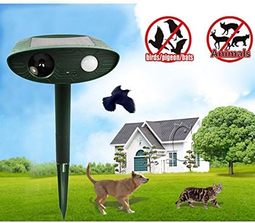 Fortunate Kiss Ultrasonic + Solar Powered + Pir Sensor Animal Repeller Pest Repellent