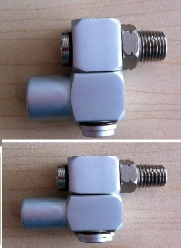 Air hose 1/4 inch 2-way swivel connector - 2pc pack