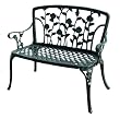 BEST Saint Kitts Cast Aluminum Bench, Green Finish
