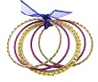 Bracelet - B188 - 5 Pc Bangle Set - Indian Style ~ Fuchsia