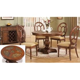 Set of Two Distressed Brown Wood Dining Side Chairs by Cross