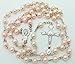 PDTXCLS CB Catholic Catholic Rosary, Great for Women or Girls. Miraculous Pink Glass Beads with Metal Crucifix