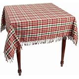 April Cornell 50 by 50-Inch Tablecloth, Festive Plaid Red by April Cornell