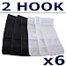 Bra Strap Extenders x6 - 2 HOOK - (3xBlack, 3xWhite). Don't Throw Away That Tight BRA!
