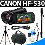 Pocket Video Camera Canon Vixia Hf s30 Hfs30 32gb Internal Flash Memory Camcorder + 67 Inch Monopod + Aluminum Tripod + Camcorder Case + More Pocket Video Camera Canon Vixia Hf s30 Hfs30 32gb Internal Flash Memory Camcorder + 67 Inch Monopod + Aluminum Tripod + Camcorder Case + More